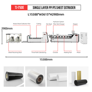 Hoàn toàn tự động nhựa PP <span class=keywords><strong>PS</strong></span> đơn lớp Tấm đùn làm dây chuyền sản xuất thiết bị máy - Product Image 3