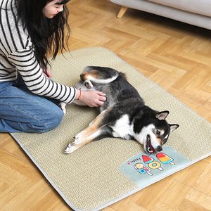 Tapis rafraîchissant personnalisé pour animaux de compagnie pour l'été, tapis rafraîchissant pour chien, tapis en rotin d'été respirant, résistant aux morsures, séchage rapide - Product Image 4