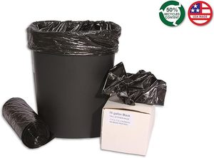 ถุงขยะสีดำแบบหนาพิเศษ – ถุงพลาสติกคุณภาพพรีเมียมสำหรับใส่ขยะในถังขยะ เกรดอุตสาหกรรม เหมาะสำหรับการรีไซเคิล ขวดพลาสติก - Product Image 3