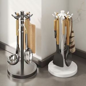 Kitchen Utensil Storage Rack Round Countertop Holder With Stand For Spoons Spatulas Ladles And Cooking <b>Tools</b> - Product Image 3
