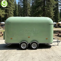 Remorque alimentaire Goeasy personnalisée en fibre de verre et aluminium avec cuisine complète pour entreprise de restauration de rue éco-responsable