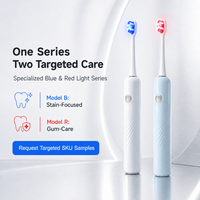 Brosse à dents portable Luxsmile pour adultes en acier inoxydable, écologique, lumière rouge/bleue, fournisseur OEM/ODM, logo personnalisé, étanche IPX7