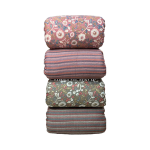 Tela Ligera Estampada de Dos Tonos Orgánica, 50% Algodón + 50% Viscosa, Tejido Challie para Vestidos, Camisas, Faldas y Textiles para el Hogar - Product Image 1