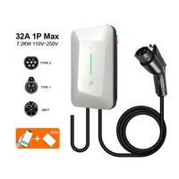 Isigma Nouvelle borne de recharge murale pour véhicules électriques CHADMO 7kW/11kW/22kW 1P 3P Type 1/Type 2 GBT, station de charge rapide au Royaume-Uni