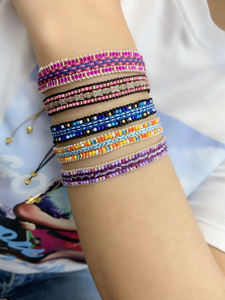 Gran oferta, pulsera de tela Simple Bohemia, pulsera ajustable chapada en oro <span class=keywords><strong>Miyuki</strong></span> <span class=keywords><strong>Delica</strong></span> y pulsera de cuerda de amistad a la <span class=keywords><strong>venta</strong></span> - Product Image 4