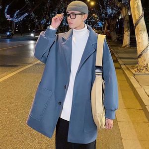 Cappotto di lana di prima qualità cappotto di grandi dimensioni Casual coreano lungo da <span class=keywords><strong>uomo</strong></span> che si ispessisce invernale <span class=keywords><strong>Trench</strong></span> per coppie alla moda - Product Image 2