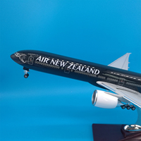 Modèle d'avion en résine ABS de 47 cm, avec éclairage LED, train d'atterrissage, représentant un avion Air New Zealand B777, ornement pour exposition, logo personnalisé OEM ODM