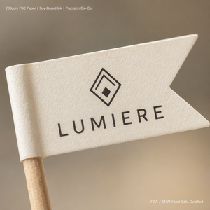 Banderín de Papel Personalizado para Alimentos |   Impresión Digital Estándar para Tiendas de Té de Burbujas y Postres - Product Image 2