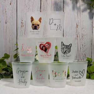 Gobelets réutilisables en PP givré personnalisés avec logo, 10oz/12oz/15oz, imprimés, écologiques, imperméables, sans BPA, pour mariages et fêtes - Product Image 1