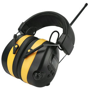 デジタルディスプレイBluetoothノイズキャンセリングヘッドフォンFM/AM/DABラジオモーイング聴覚保護音隔離ゲームイヤーマフ - Product Image 1