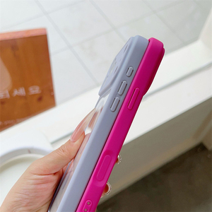 เคสใสกันกระแทกแม่เหล็กอะคริลิค TPU หรูหรา สำหรับ iPhone 18 17 16 15 14 13 12 11 Pro Max Plus พร้อมขอบสี - Product Image 5
