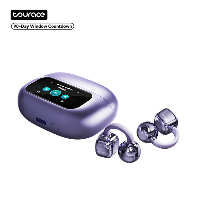 2025 New AI Open Ear OWS TWS Earbuds Wearable Stereo Wireless Earphones with LED Battery Indicator and JL Chipset