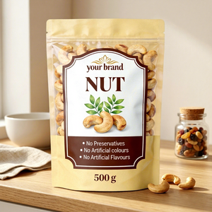 Bolsa de Embalaje de Alimentos Personalizada con Cierre Reutilizable, Bolsa con Cierre Ziplock de Papel Kraft para Frutos Secos, Bolsas de Embalaje para Frutos Secos Mixtos - Product Image 2