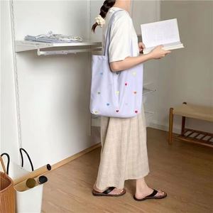 OEM Wholesale Reusable <b>Large</b> Capacity Durable Plain Heart Pattern Custom Canvas Shopping Tote <b>Bag</b> - Product Image 6