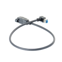 Kabel Ekstensi USB3.0 Sudut Kanan Male-to-female Tembaga untuk Transmisi Data Kamera Industri Printer Komputer Pribadi