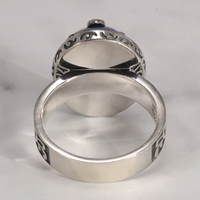 Bague The Vampire Diaries en argent sterling 925 véritable, bague Damon Salvatore pour homme avec pierre naturelle lapis-lazuli, bijoux personnalisés