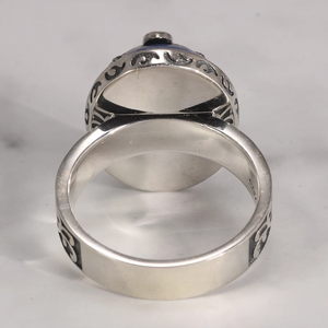 Anelli <span class=keywords><strong>The</strong></span> Vampire Diaries in Argento Sterling 925 Autentico, Anello di Damon Salvatore per Uomo con Lapislazzuli Naturale, Gioielli Personalizzati - Product Image 6