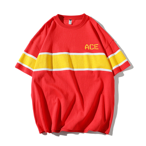 Moda a rayas casual moda streetwear de <span class=keywords><strong>la</strong></span> manga corta de encargo t camisa - Product Image 1
