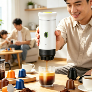 Cafetera Espresso Eléctrica Portátil con Calentador 3 en 1, Cafetera de Cápsulas, Mini Cafetera de 20 Bares para Viajes y Campamentos, OEM - Product Image 1