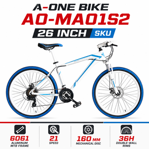 Beste Kwaliteit Vier Kleuren 21 Snelheid 26 Inch Hoge Koolstoflegering Frame Mountainbike Mtb Fiets Voor Mannen - Product Image 1