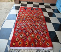 Tapis traditionnels en tissu Boucharouite pour la maison, le bureau, la chambre et le salon
