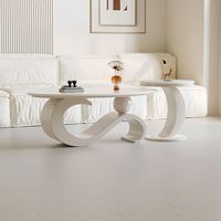 Nouvelle table basse ovale en dalle de roche, plateau en marbre naturel, mobilier de maison moderne de luxe léger, table à thé pour salon, table d'appoint