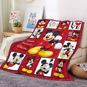 Couverture Desneyyy de dessin animé mignon bon marché en gros taille personnalisée conception impression couvertures en peluche pour enfants et étudiants - Product Image 4