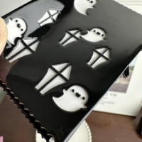 DOWELL Original Halloween dibujos animados Metal insignia Pin lindo fantasma calabaza bruja murciélago UV y Offset impresión personalizable