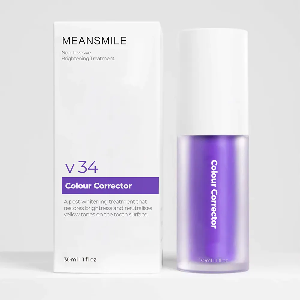 2024 Top New Daily Professional Oral Care avec Logo personnalisé Home Travel Use V34 Purple Color Corrector