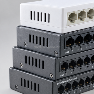 สวิตช์อีเธอร์เน็ตแบบเร็ว 5 พอร์ต 8 พอร์ต  แบบกิกะบิต RJ45  ตัวเรือนพลาสติกและโลหะ  สวิตช์เครือข่ายแบบตั้งโต๊ะสำหรับบ้านและสำนักงาน - Product Image 4