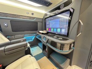 ชุดแปลงภายใน<span class=keywords><strong>รถ</strong></span>ยนต์ครบชุดสำหรับ Toyota Hiace พร้อมตู้เก็บของ ทีวีติดผนัง <span class=keywords><strong>เบาะ</strong></span>นวด หลังคา Meteor Starlight - Product Image 3