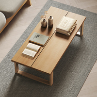 Table de salle à manger rectangulaire en bois massif de style moderne ensemble combiné de chaises de table basse de salon pour la cuisine à usage domestique