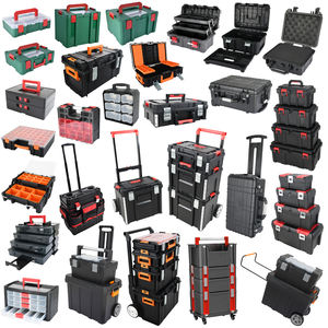 Set di Cassette degli Attrezzi Professionali Vertak 3 in 1 Durevole e Impermeabile, Valigia Rigida Portautensili Componibile a Trolley in Plastica con Cassetti e Ruote - Product Image 6