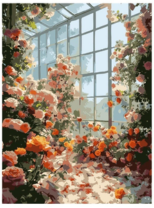 DIY personalizado todo tipo de flores pintura por números Kits hermoso <span class=keywords><strong>mar</strong></span> de flores pinturas al óleo para Decoración - Product Image 6