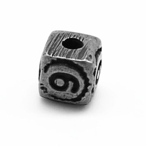 Yunnique Stainless Steel Square Spacer <b>Beads</b> for Bracelet Making Retro Metal <b>Loose</b> <b>Beads</b> Summer 2021 GZY-WM0240 - Product Image 5