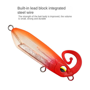 طعم صيد سمك ناعم من نوع قلم رصاص من مادة PVC بوزن 11.5-18.5 جرام من WEIHE، مطبوع لصيد سمك القد والقاروص في البحر - ذيل ملفوف يهتز في المياه العميقة - Product Image 5