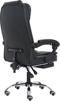 Chaise de bureau ergonomique pivotante et inclinable en cuir PU, confortable, avec dossier haut et fonction massage