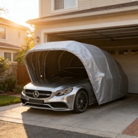 Housses de voiture pliables, abri extérieur, revêtement argenté, protection solaire, isolation thermique, tentes pliantes automatiques, housses de voiture électriques