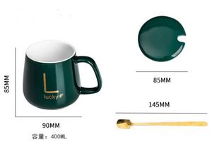 Premium Ceramic Coffee Mug <b>Gift</b> Set with Lid Spoon Custom Logo Mug Set for Wedding Mother's Day Valentine's Day <b>Gifts</b> - Product Image 3