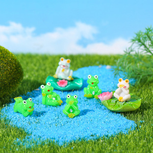 Adornos en Miniatura de Rana, Hoja de Loto de Resina, Decoración para Acuario, Pecera, Botella Ecológica, Accesorios Decorativos, Diseño de Paisaje DIY, Juego de - Product Image 3