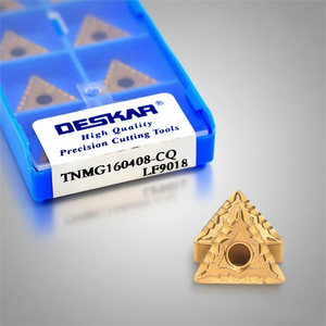 Insertos <span class=keywords><strong>de</strong></span> Carburo para <span class=keywords><strong>Torno</strong></span> CNC DESKAR TNMG160404-CQ TNMG160408-CQ LF9018 TNMG 160408, Herramientas <span class=keywords><strong>de</strong></span> Torneado, Cuchillas <span class=keywords><strong>de</strong></span> <span class=keywords><strong>Corte</strong></span> Afiladas para Mecanizado - Product Image 1