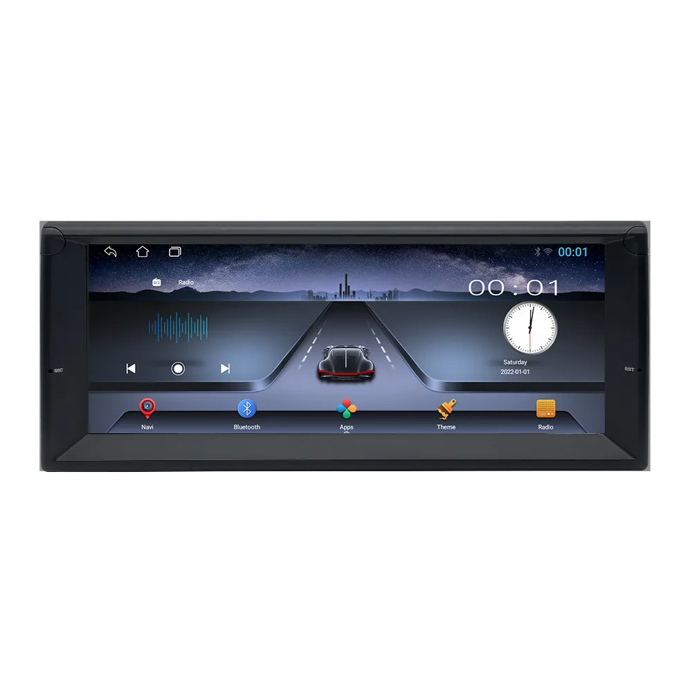 10.25 inç 2Din Android GPS navigasyon Carplay araba Video oynatıcı BMW E38 E39 E53 radyo stereo multimedya
