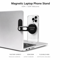 Logo Kustom MagSafe Magnetic Laptop Phone Stand Lipat Aluminium Penyangga Samping Label Pribadi Grosir Hadiah