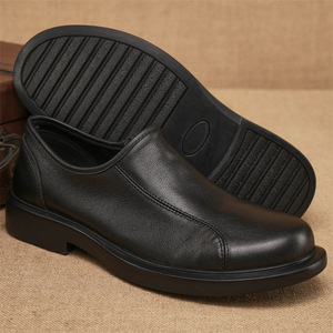 Chaussures bateau confortables pour hommes en cuir véritable à enfiler, bout rond, semelle extérieure en caoutchouc souple, semelle intermédiaire en EVA, toutes saisons - Product Image 3