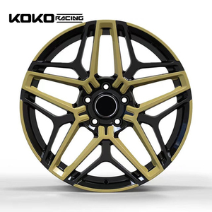ล้อฟอร์จสีดำเงาและสีทอง 2 สี ขนาด 5x120 รู CB72.56 ขนาด 19 นิ้ว สำหรับรถยนต์ - Product Image 1