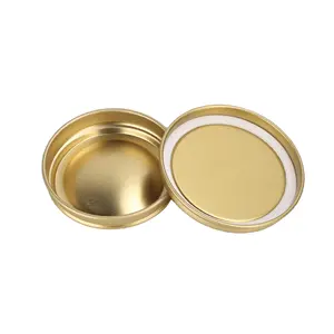 250g/125g/50g/30g Luxury Caviar Metal Packaging Sealed Box Tinplate Round Golden Food Box Empty Caviar Tins With Custom-made