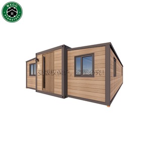Maison conteneur préfabriquée extensible avec extérieur imitation bois, qualité supérieure, directement de l'usine, pour un logement confortable - Product Image 1