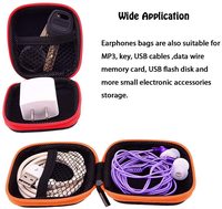Étuis pour écouteurs, étuis de transport carrés en EVA, étui de transport pour écouteurs pour smartphone, sac de rangement pour écouteurs et casques