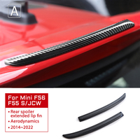Ailerons de lèvre d'extension de becquet arrière de meilleure qualité pour Mini Cooper F55 F56 2014 + S /JCW Spoiler rouge en Fiber de carbone couleur noire pièce d'auto