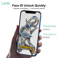 Protecteur d'écran en verre trempé Elephant King pour iPhone 13 Pro, protection d'écran de confidentialité